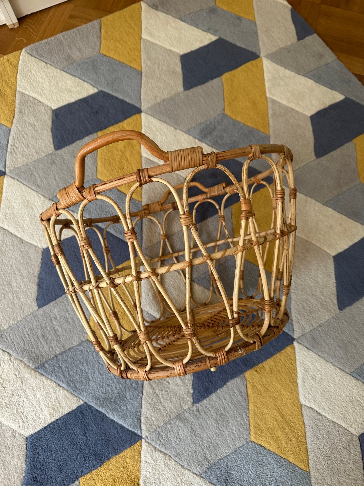 Ikea Snidad rotan mand, Huis en Inrichting, Woonaccessoires | Schalen en Manden, Ophalen, Gebruikt, Mand, Rond