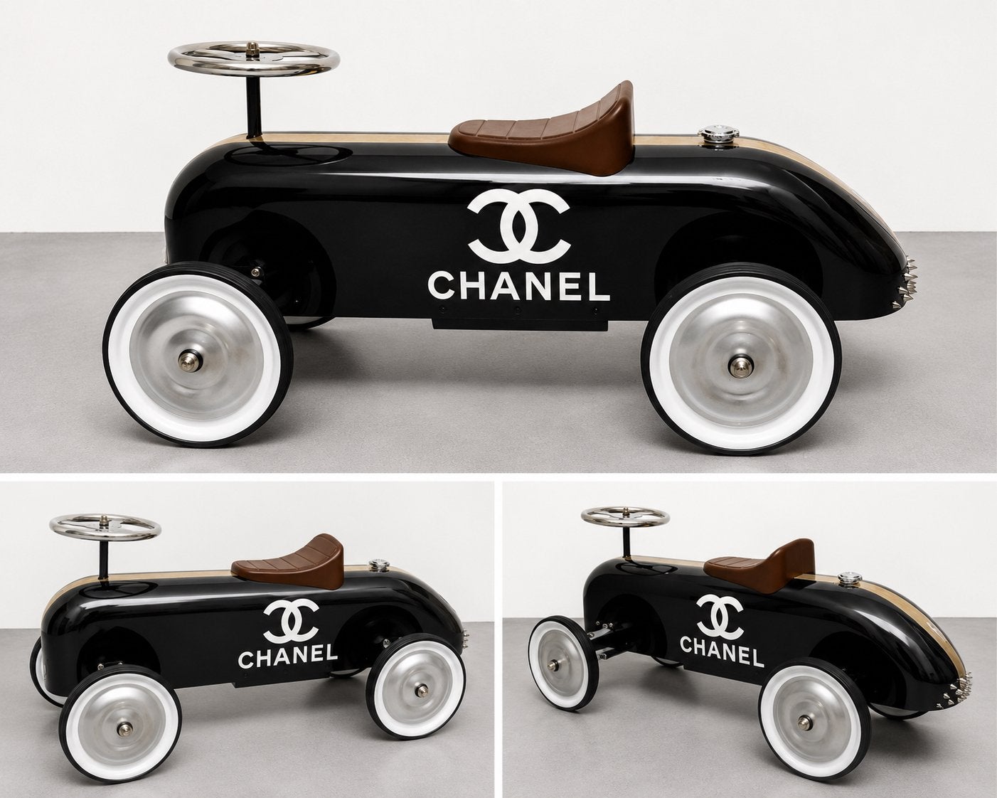 Unieke Loopauto - Kunst Trapauto, Ophalen, Zwart, Object, Metaal
