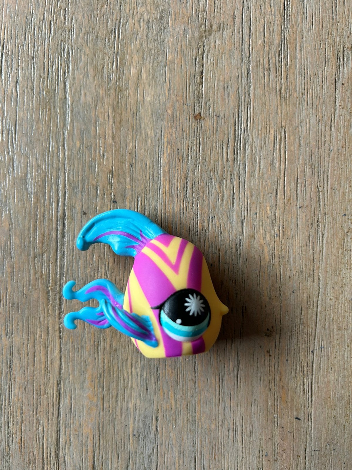 Blue pink yellow angel fish, Ophalen of Verzenden, Gebruikt