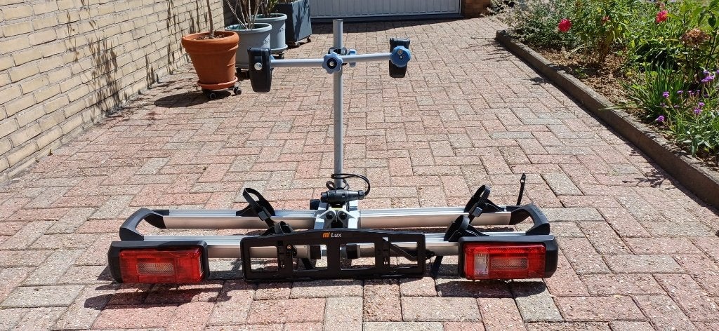 Fietsdrager voor 2 elektrische fietsen, Ophalen, Zo goed als nieuw, 2 fietsen, Trekhaakdrager