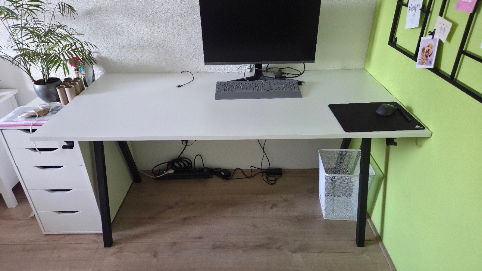 Ruim en modern bureau - Ideaal voor thuiswerken, Ophalen, 160 cm, Gebruikt, Spaanplaat of MDF