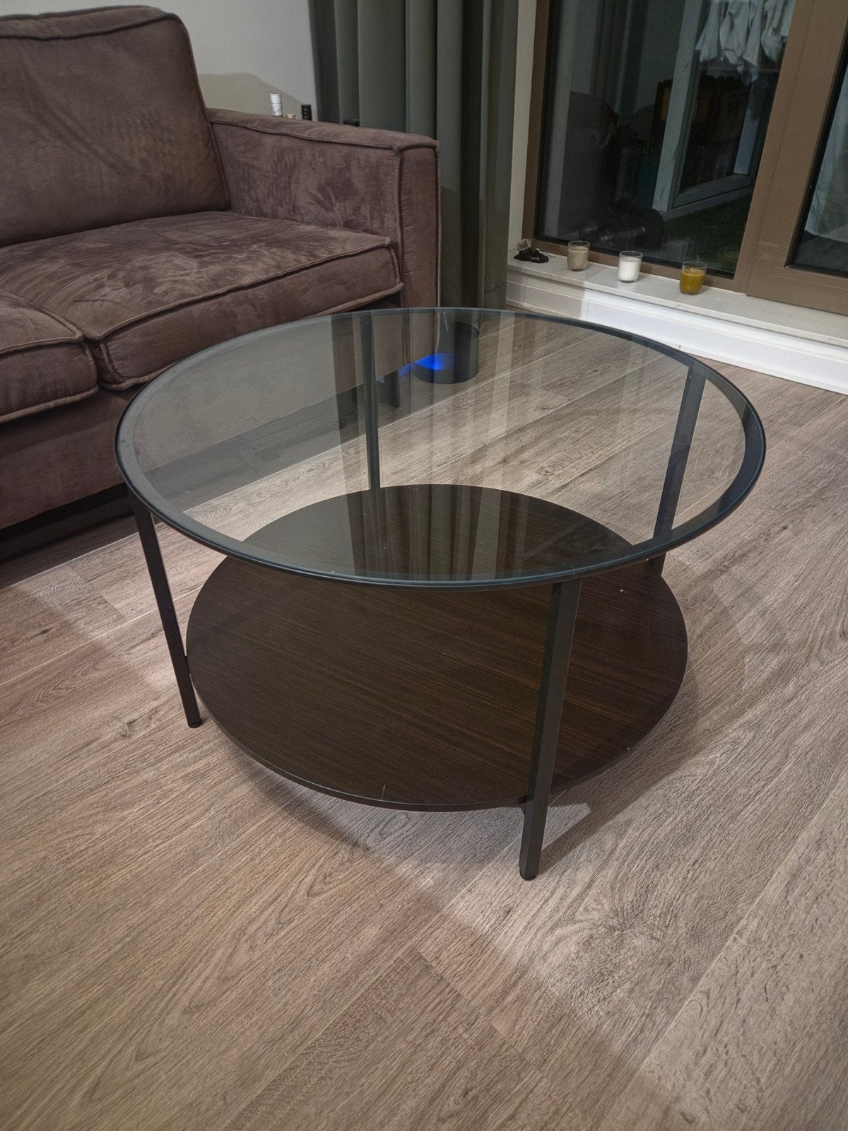 Salontafel Ikea zwart/glas (Vittsjö), Ophalen, Zo goed als nieuw