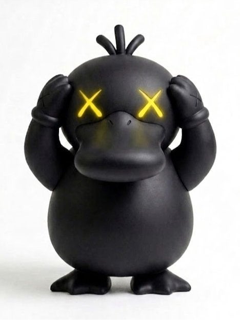 KAWS x Psyduck Zwart Figuur - Limited Edition, D, Ophalen of Verzenden, Zo goed als nieuw, D