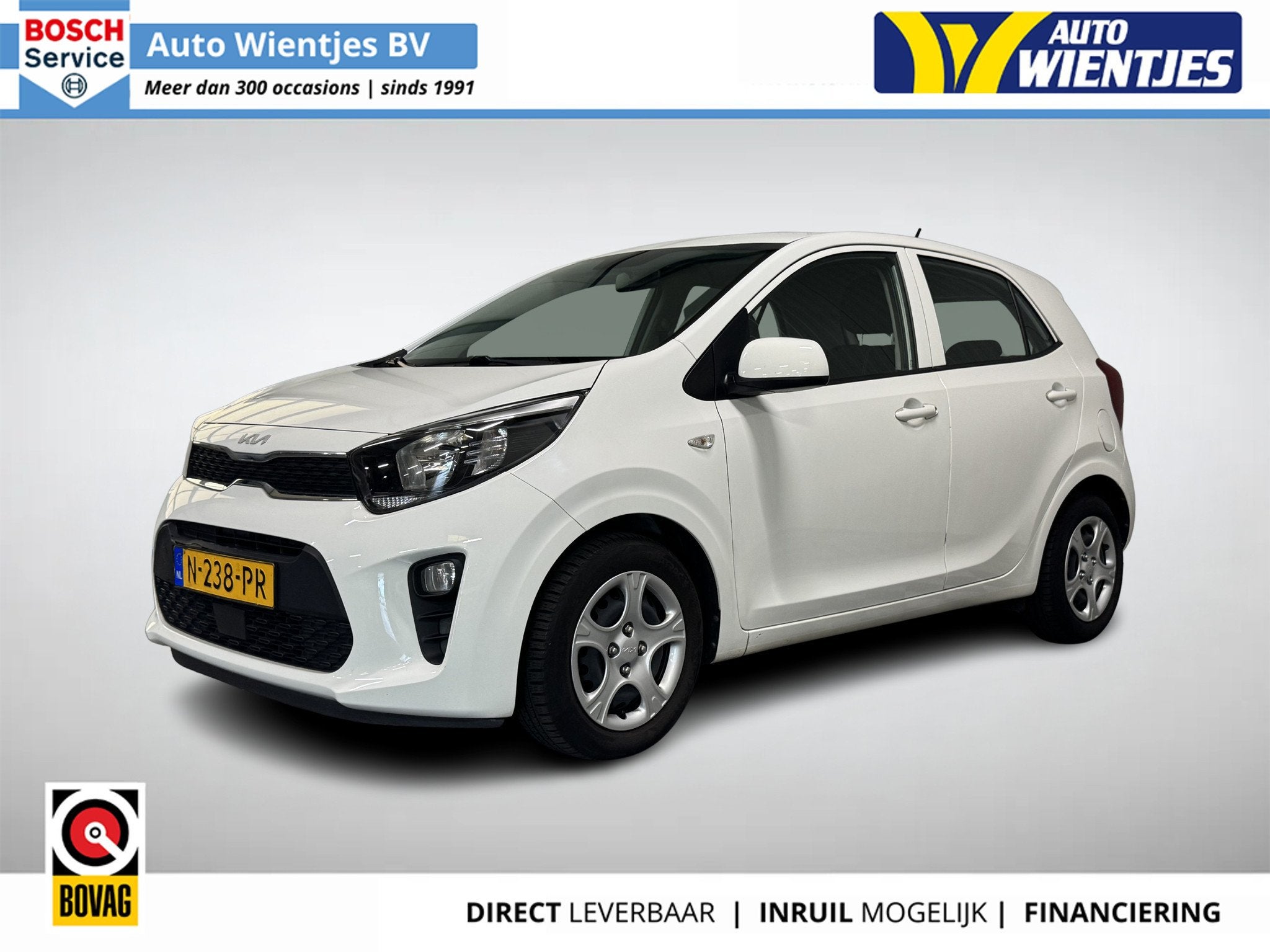 Kia Picanto 1.0 DPi | ComfortLine 5-Drs | Airco | Cruise, Gebruikt, 4 stoelen, Wit, Handgeschakeld