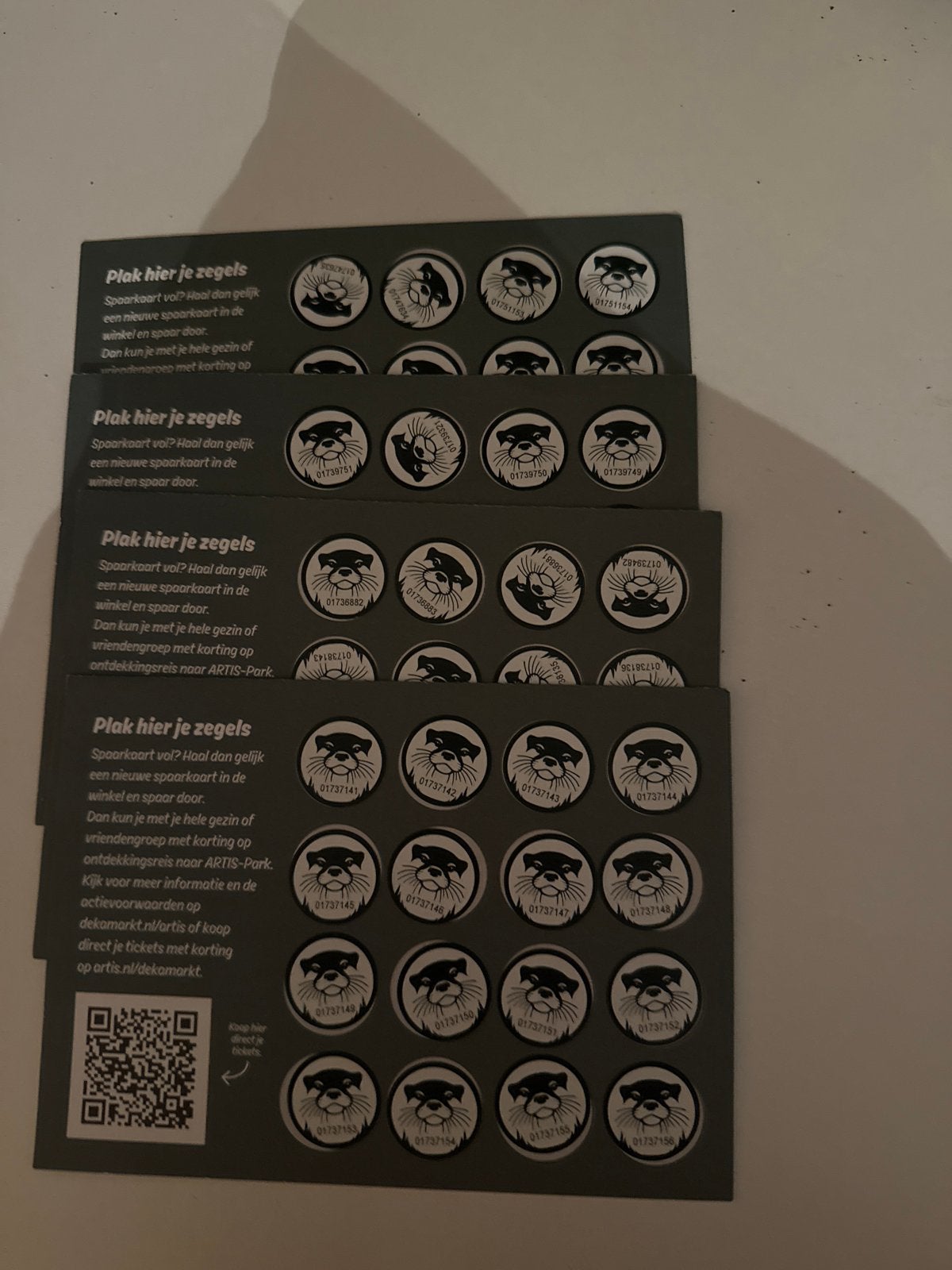 4x Artis Dekamarkt kaart, Drie personen of meer, Kortingsbon, Overige typen