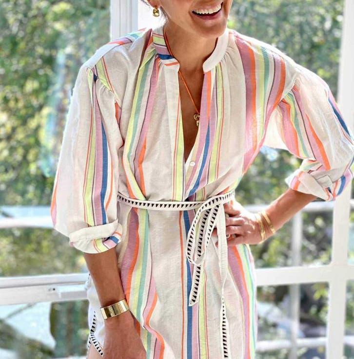 Lange jurk tuniek H&M x Lemlem boho ibiza, Kleding | Dames, Blouses en Tunieken, Ophalen of Verzenden, Zo goed als nieuw, Maat 34 (XS) of kleiner