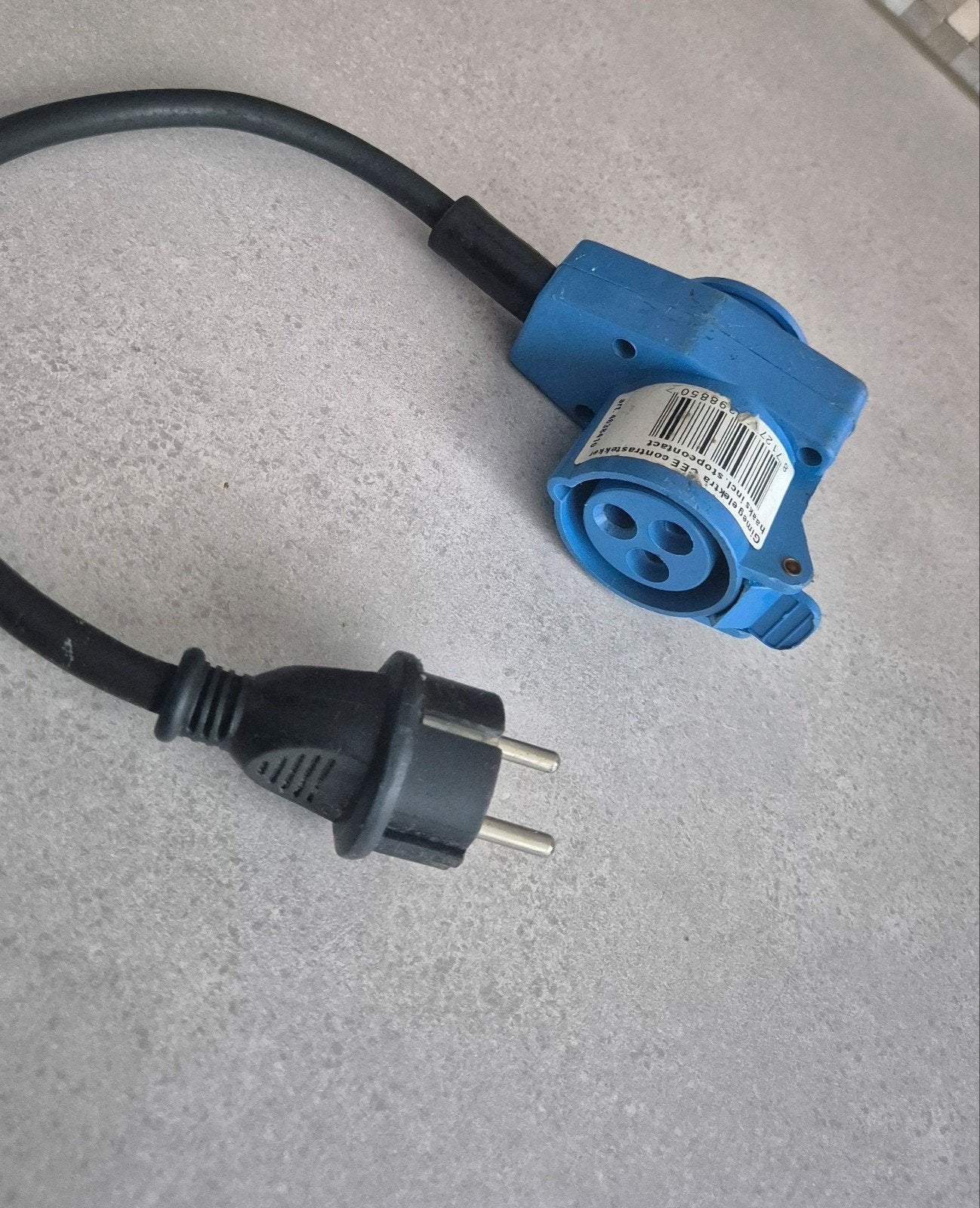 CEE Verloopkabel / Campingstekker Haaks extra stopcontact, Ophalen of Verzenden