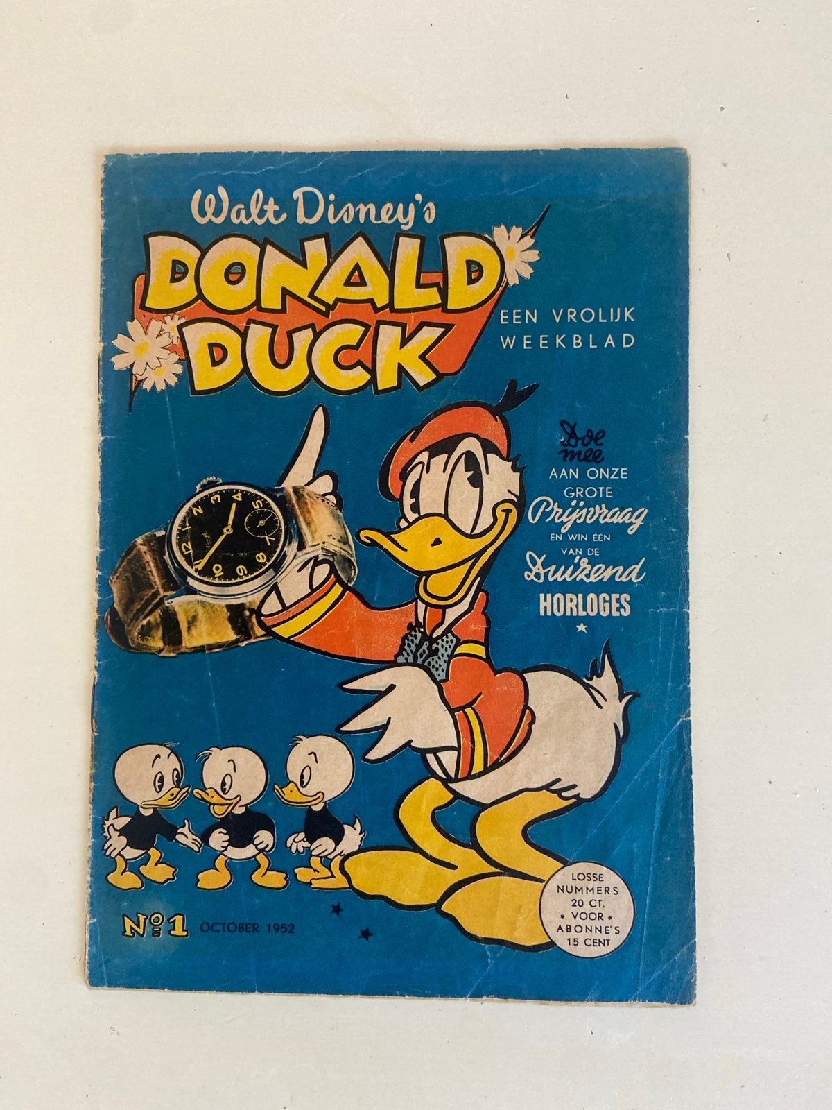 Walt Disney's Donald Duck - Nr. 1, oktober 1952, Eén stripboek, Ophalen of Verzenden, Gelezen