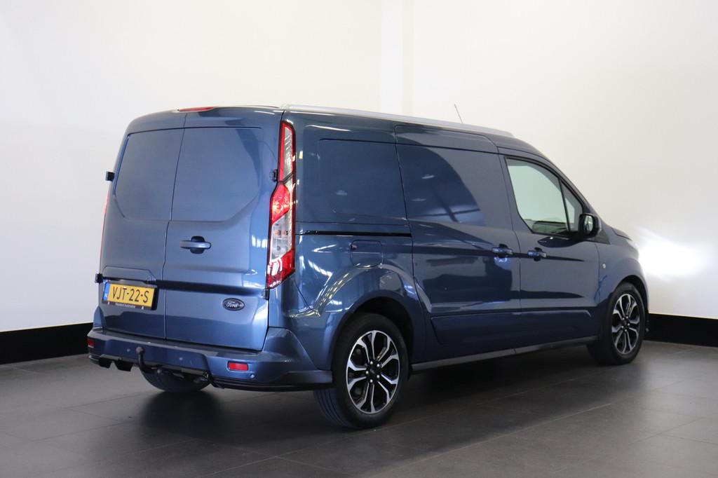 Ford Transit Connect 1.5 EcoBlue L2 120PK Automaat Limited E, Gebruikt, 4 cilinders, Blauw, Leder en Stof