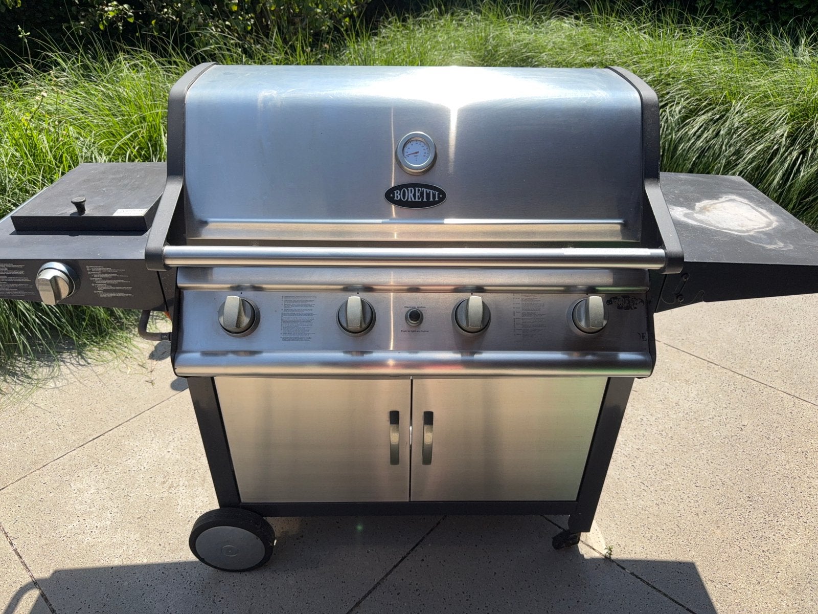 Boretti Grande Mezzo Gasbarbecue met 4 Pitten en Zijbrander, Ophalen, Gebruikt, Boretti