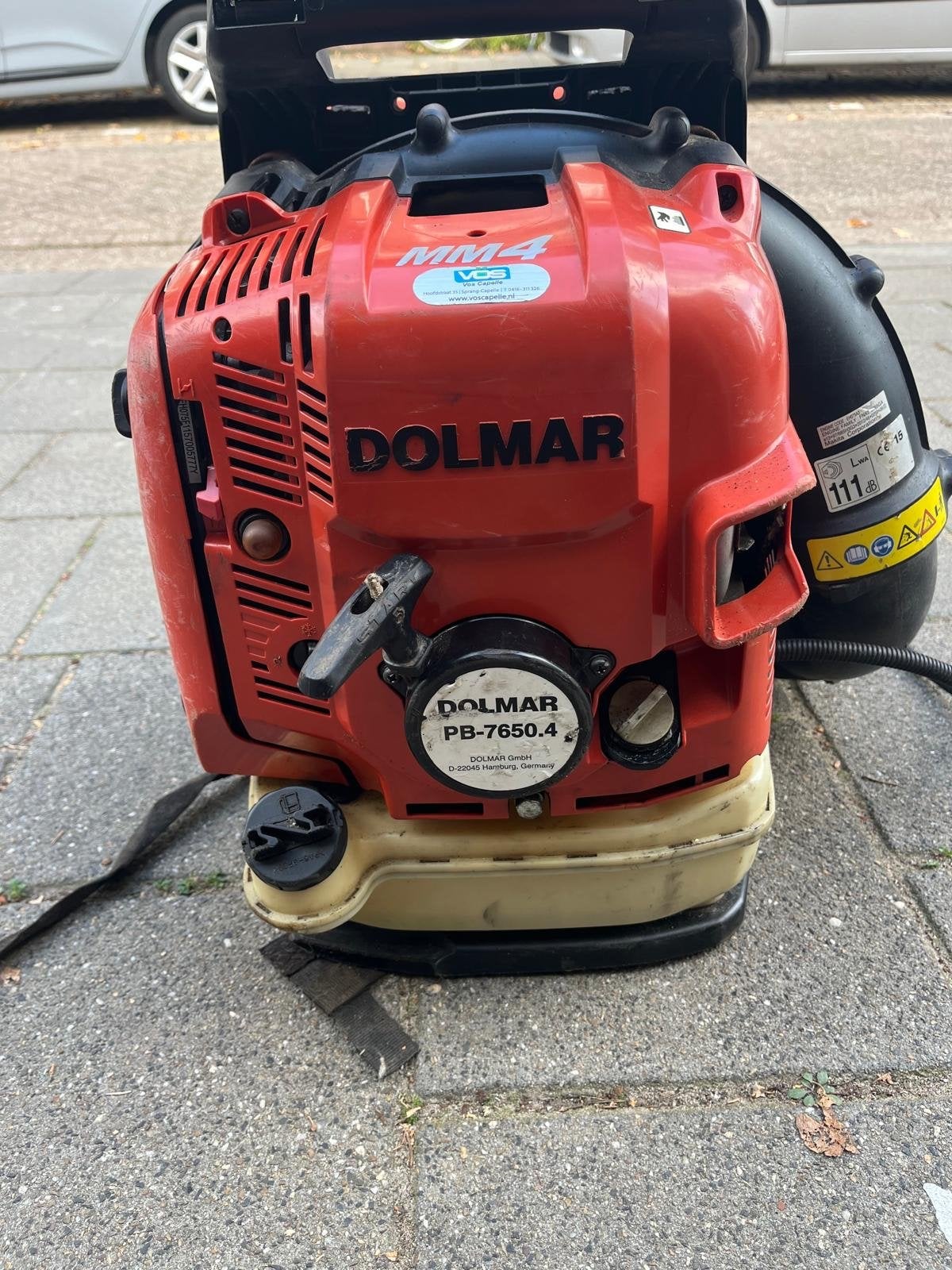 Dolmar PB-7650.4 Benzine Bladblazer - Ruggedragen, Tuin en Terras, Ophalen of Verzenden, Gebruikt, Benzine, Ruggedragen