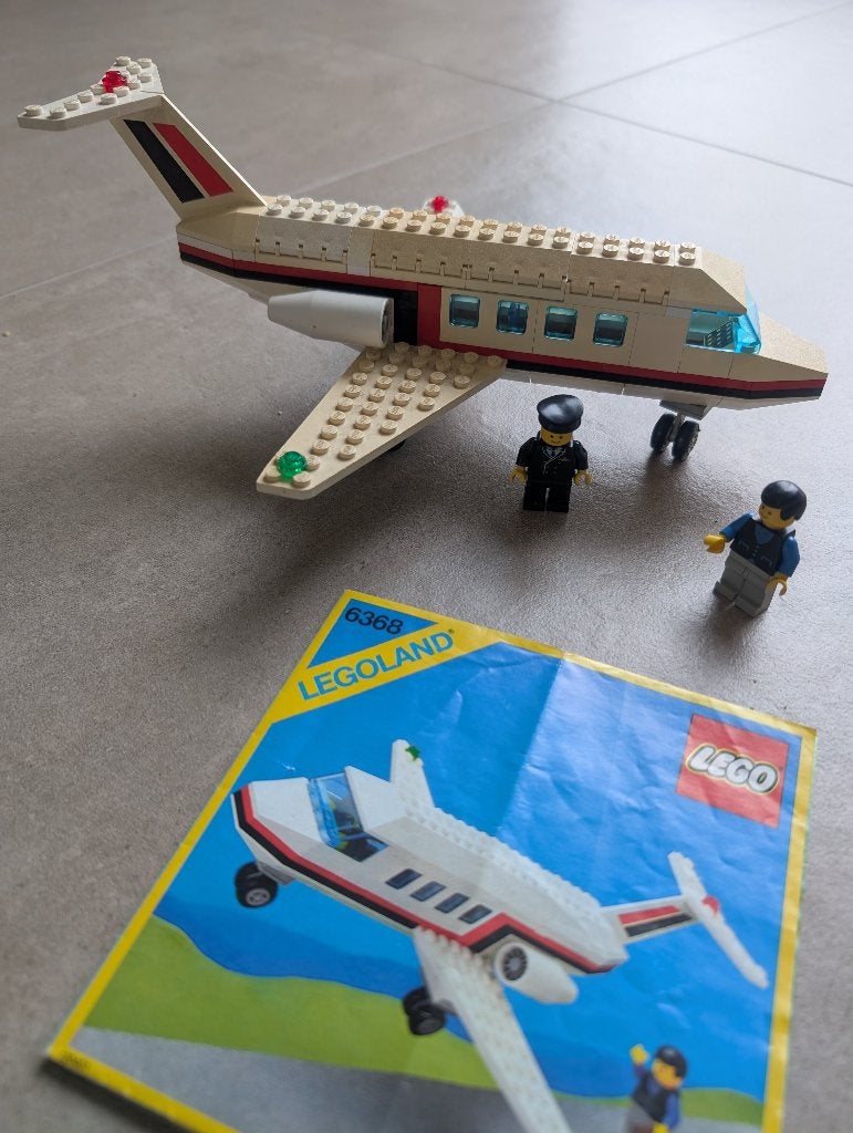 Vintage Lego 6368 vliegtuig, Kinderen en Baby's, Inclusief instructies, Gebruikt, Lego, Ophalen of Verzenden