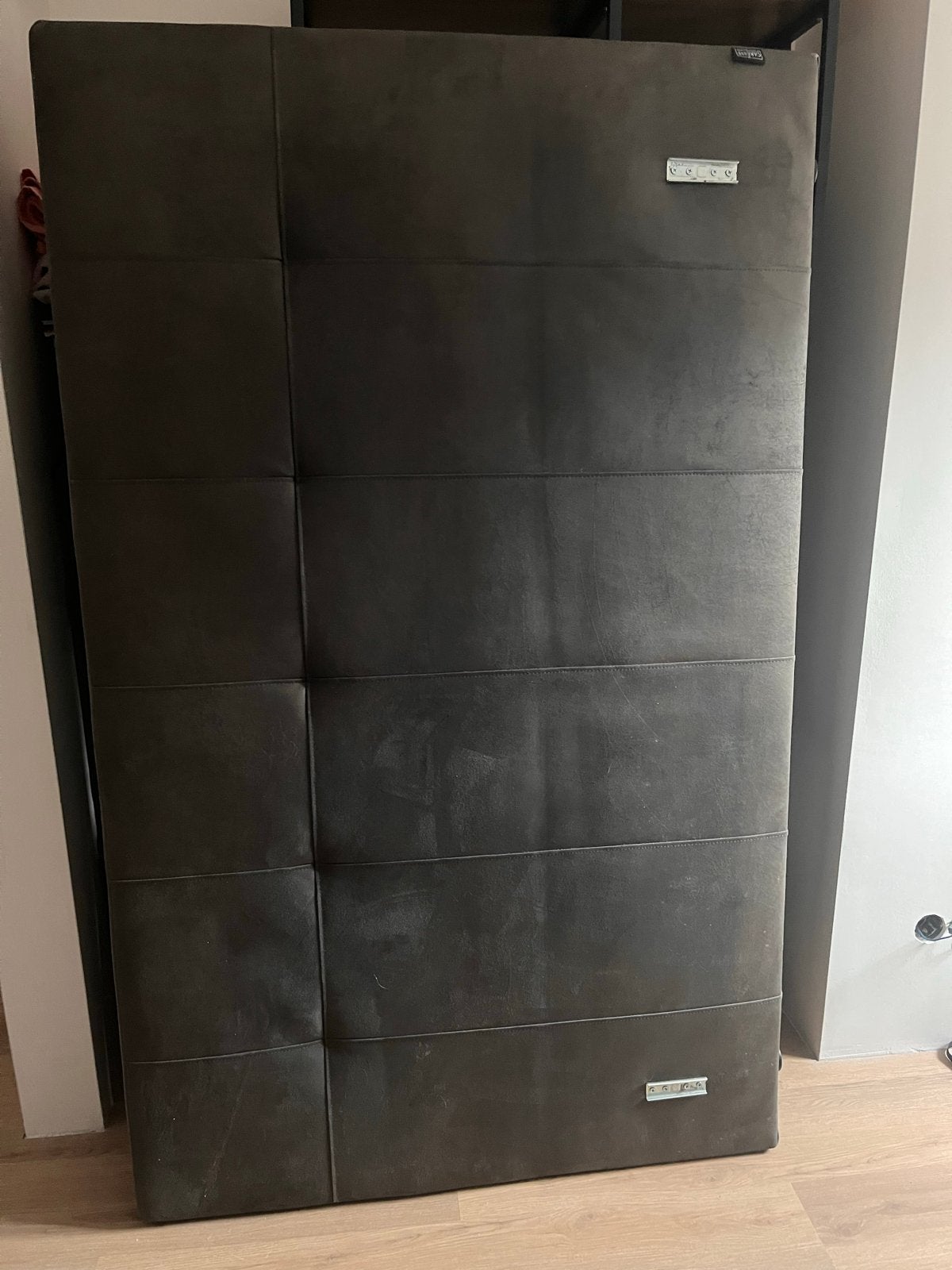 Hoofdboord bed antraciet 190x118 cm, Ophalen, Tweepersoons, Zo goed als nieuw, Overige maten