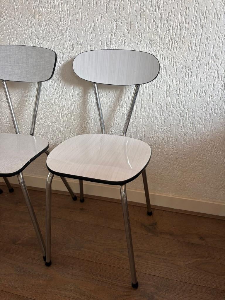 Formica stoelen, drie stuks., Ophalen, Gebruikt, Vintage, Drie