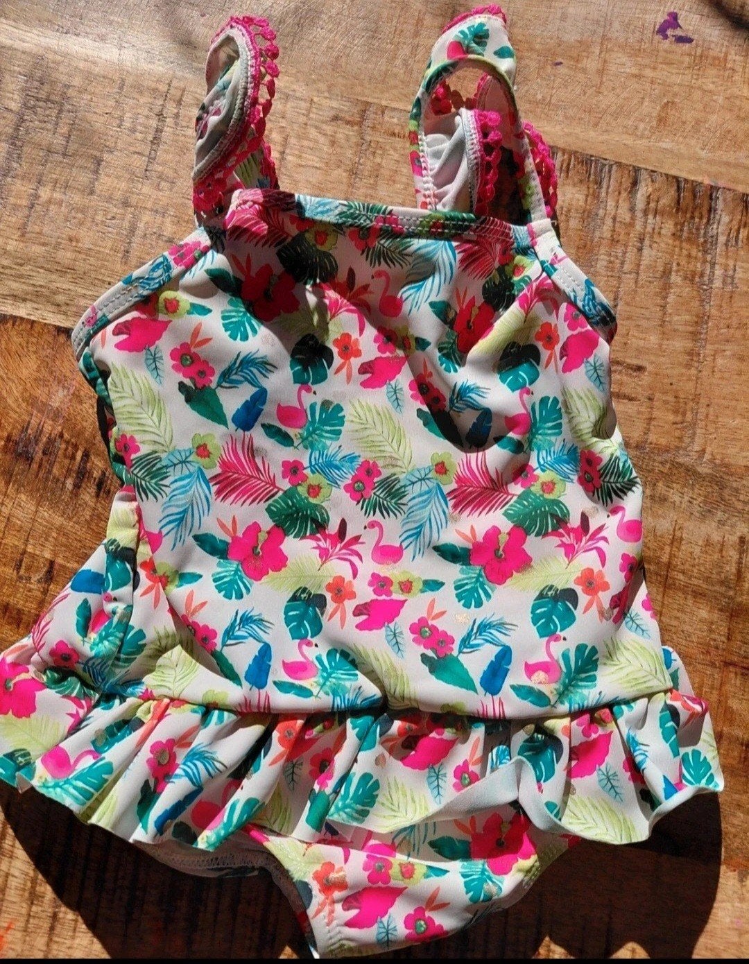 Primark Badpak Meisje Flamingo Bloemen Maat 86, Meisje, Badpak, Ophalen of Verzenden, Zo goed als nieuw