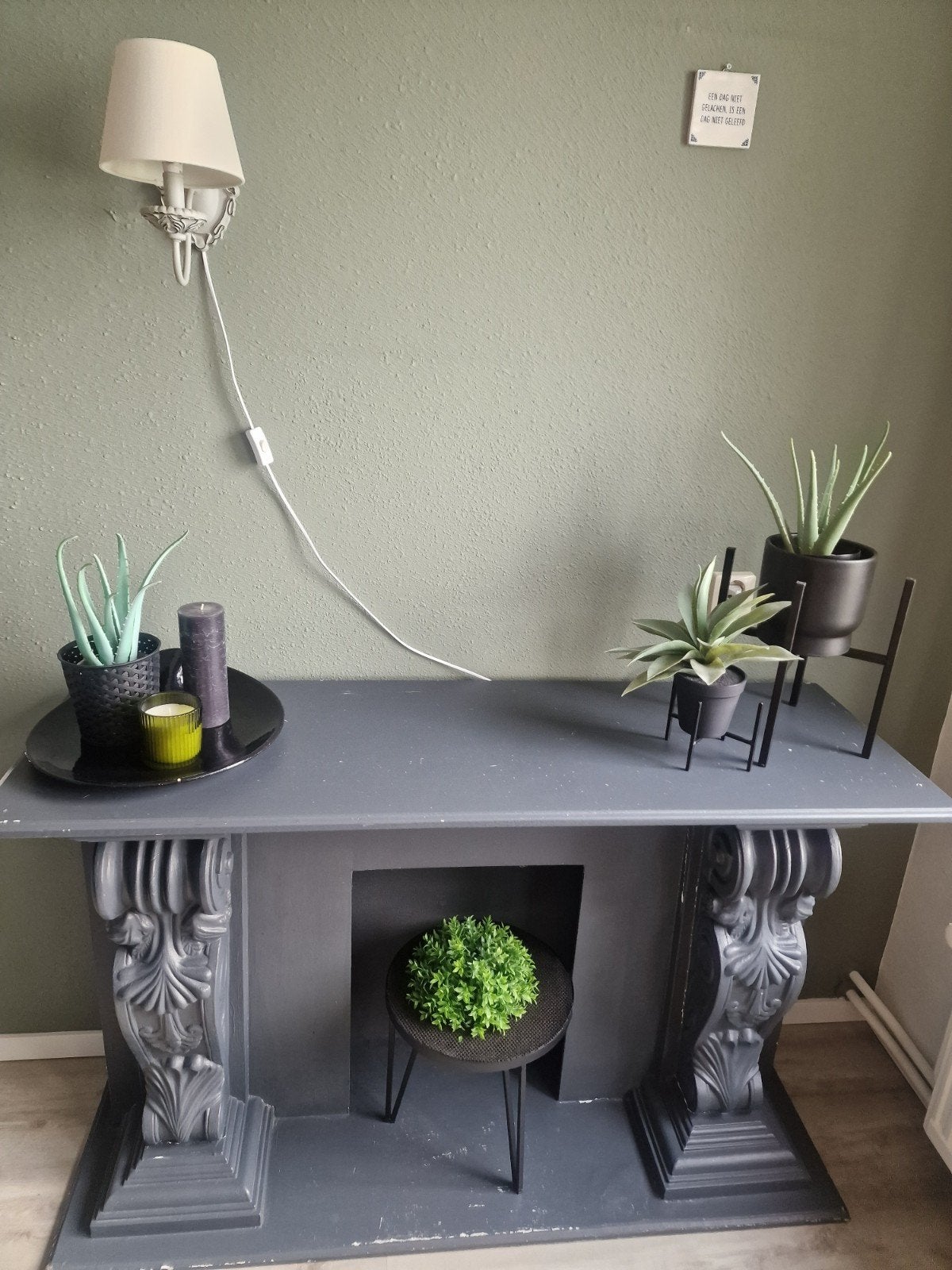 Decoratieve massieve schouw, Ophalen, Hout, Gebruikt, Klassiek