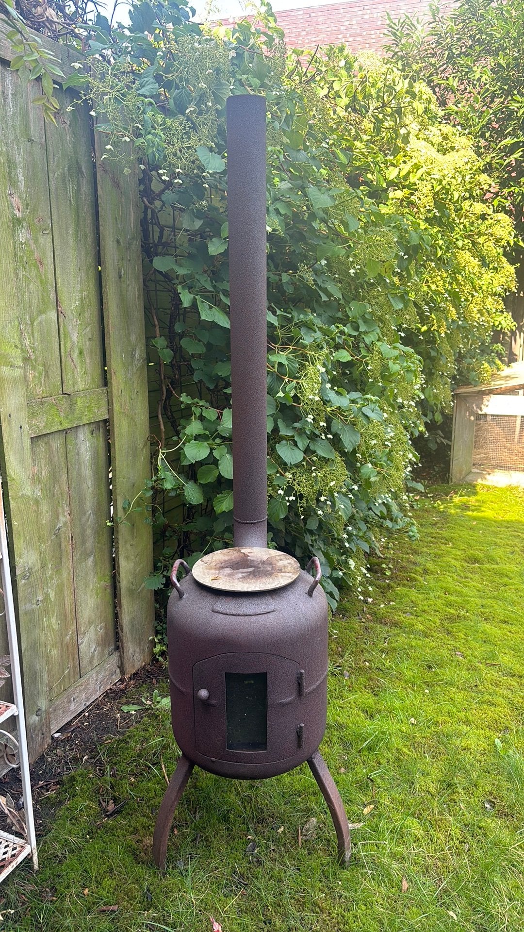 Houtkachel met kookplaatje, Tuin en Terras, Tuinhaarden, Ophalen of Verzenden, Gebruikt