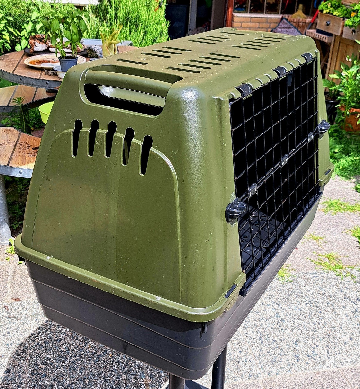 Honden transportbox medium hond, Ophalen of Verzenden, Zo goed als nieuw