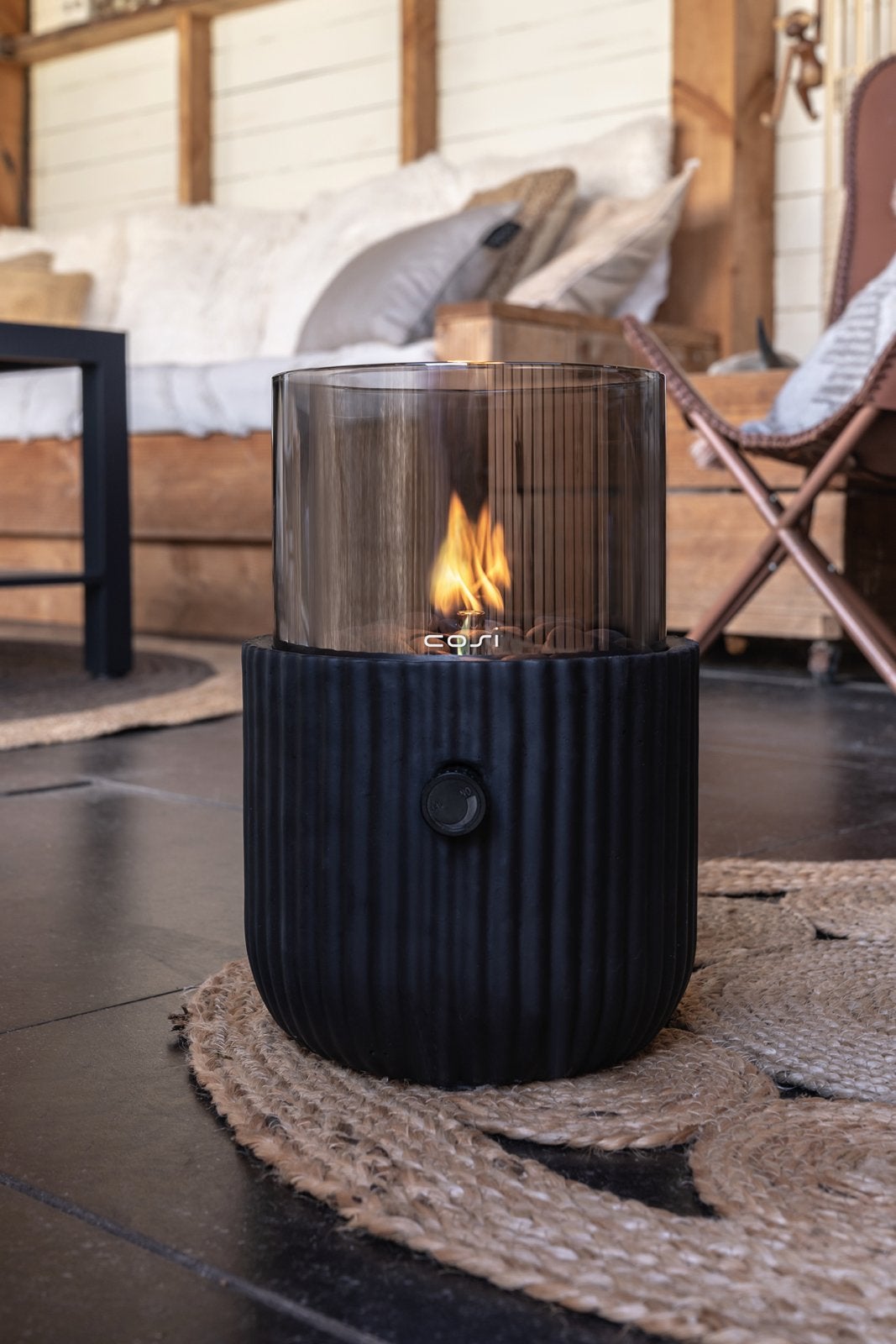 Cosi Cosiscoop Lux Zwart gaslantaarn, Tuin en Terras, Ophalen, Zo goed als nieuw