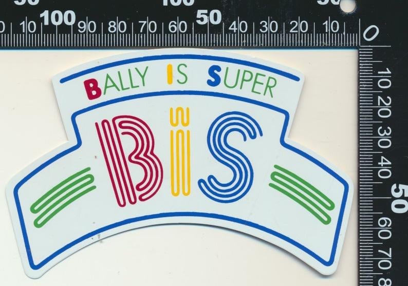 Sticker: Bally is super, Ophalen of Verzenden, Zo goed als nieuw, Bedrijf of Vereniging