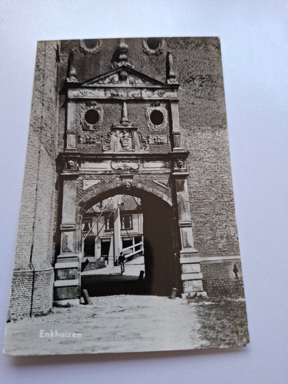 Oude Ansichtkaart Enkhuizen - Drommedaris, Ophalen, 1920 tot 1940, Ongelopen, Noord-Holland