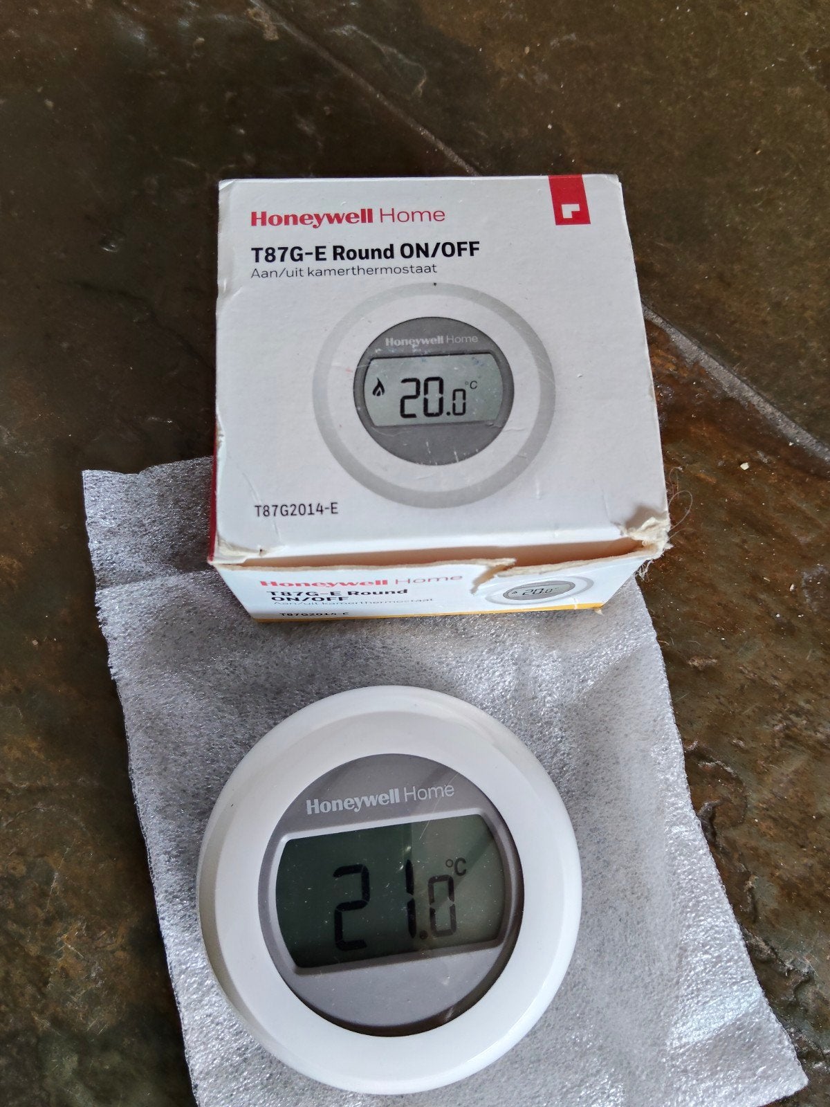 Honeywell Home T87G-E Round ON/OFF Kamerthermostaat, Ophalen of Verzenden, Slimme thermostaat, Gebruikt