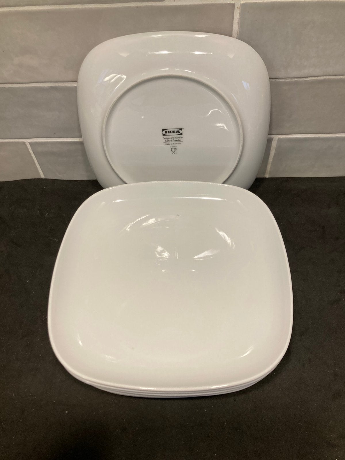 Wit bordje Ikea (130225), Ophalen of Verzenden, Zo goed als nieuw, Bord(en), Overige stijlen