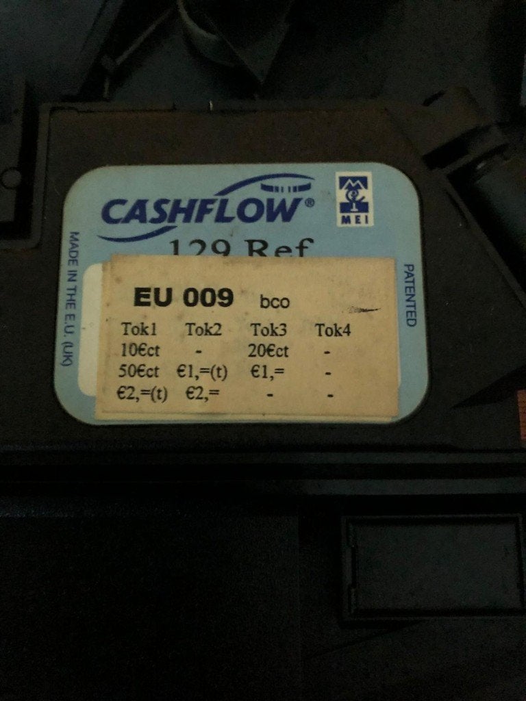 muntproever cashflow 129 werkt op 1,00 2,00 0,50 0,20 0,10, Euro, Ophalen of Verzenden, Zo goed als nieuw