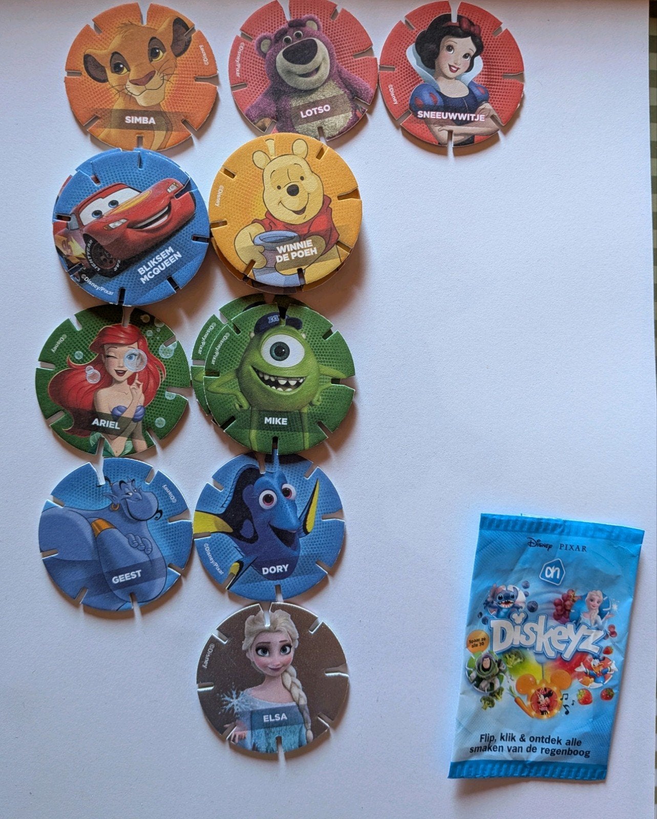 Disney Diskeyz - Maak je verzameling compleet!, Ophalen of Verzenden, Leeuwenkoning of Jungle Boek, Gebruikt, Beeldje of Figuurtje