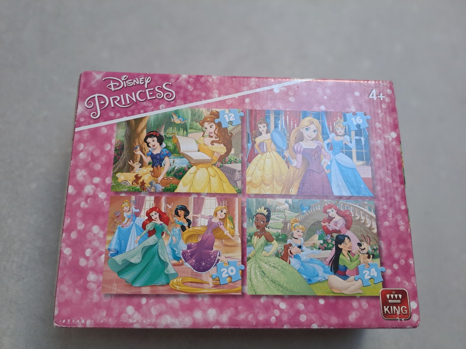 Disney Princess puzzels (4 in 1), Ophalen of Verzenden, 10 tot 50 stukjes, Gebruikt, 4 tot 6 jaar