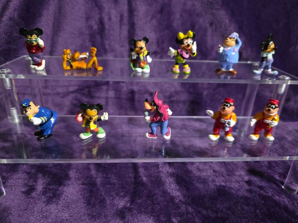 Complete set Micky und freunde Goofy Met Pet Kinder Surprise, Ophalen of Verzenden, Zo goed als nieuw, Hardplasticfiguren