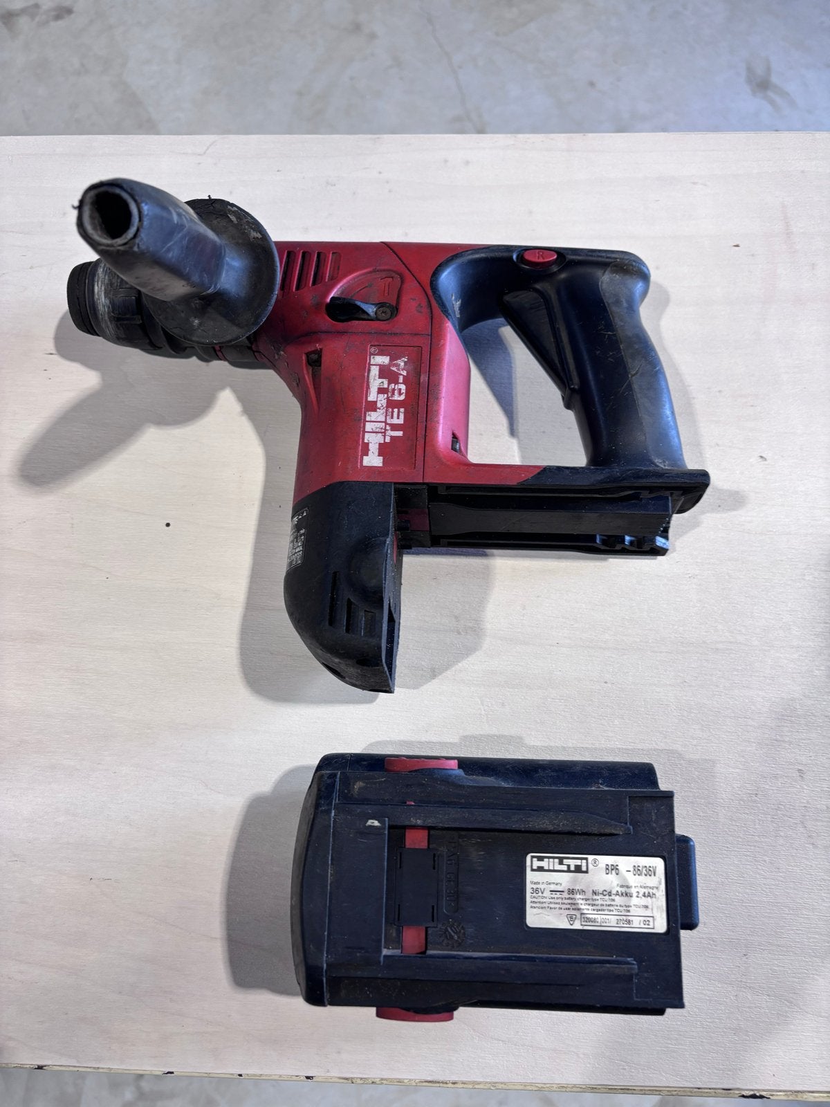 Hilti TE 6-A, 36Volt (zonder lader), Ophalen of Verzenden, Gebruikt, Boor- en/of Breekhamer