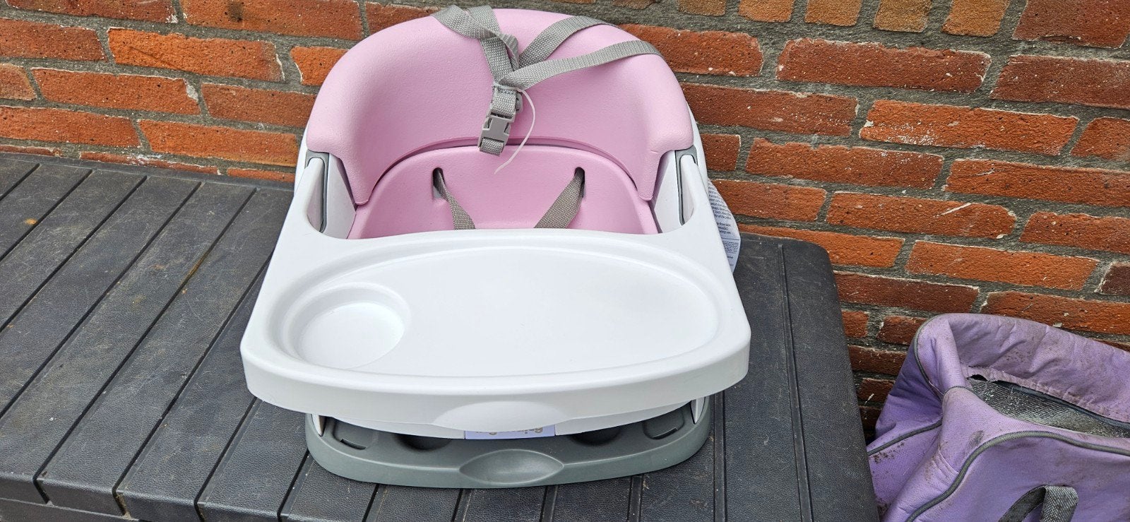 Ingenuity 2-in-1 Zitje - Roze Baby Stoelverhoger, Ophalen, Zo goed als nieuw, Overige typen, Afneembaar eetblad