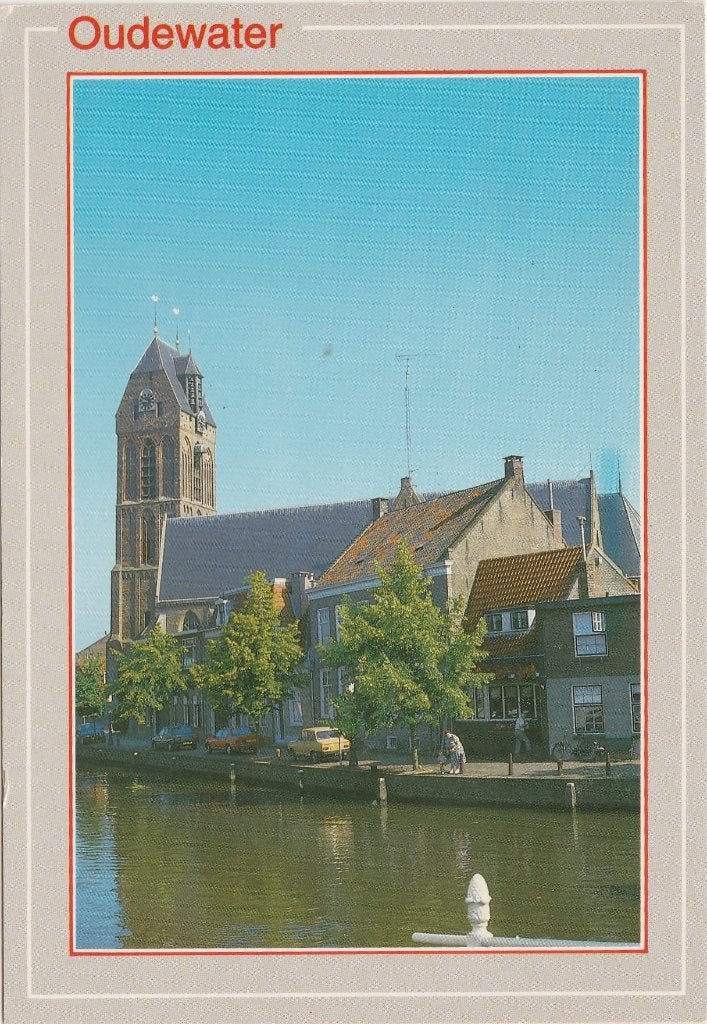 OUDEWATER Ned. Herv. Kerk met Gele Daf, Verzenden, 1960 tot 1980, Ongelopen, Utrecht
