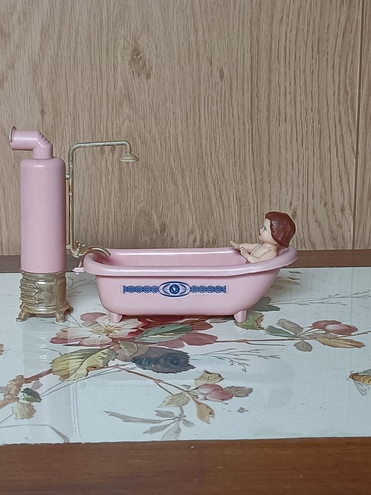 Vintage bad met boiler poppenhuis jaren '60/'70, Ophalen of Verzenden, Gebruikt, Poppenhuis
