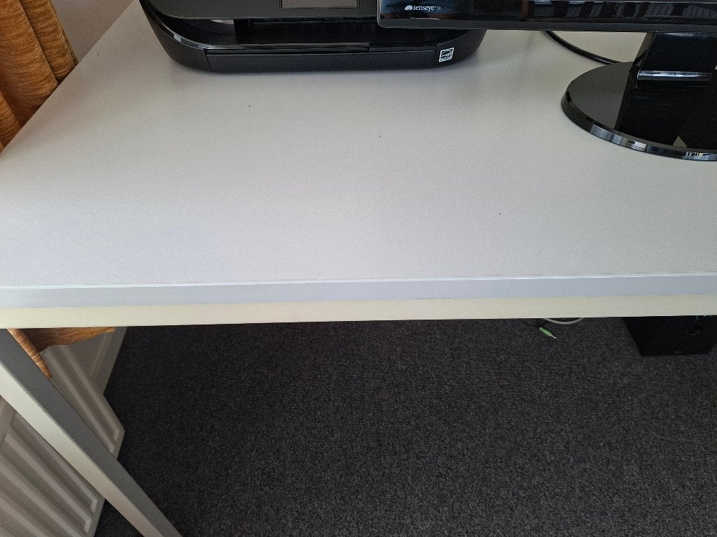 bureau tafel, Gebruikt, 120 cm, Metaal, Grijs