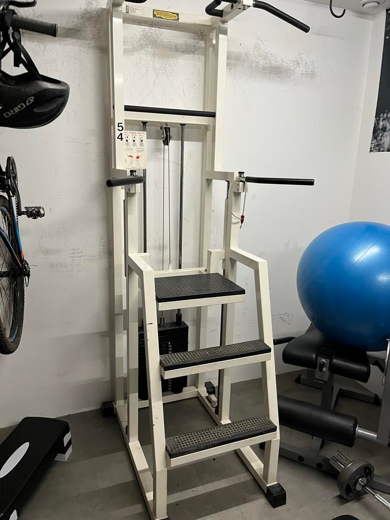 Technogym Assisted Pull Up / Tricep Dip Machine, Gebruikt, Krachtstation, Armen, Ophalen of Verzenden
