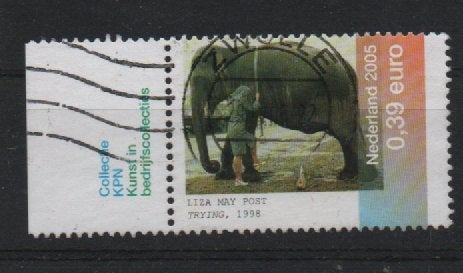 ‹(•¿•)› nl m0256 kunst in bedrijven tab, Verzenden, Na 1940, Gestempeld