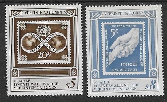 VN Wenen  Postdienst VN   121/22   (Pfr), Ophalen of Verzenden, Overige landen, Postfris