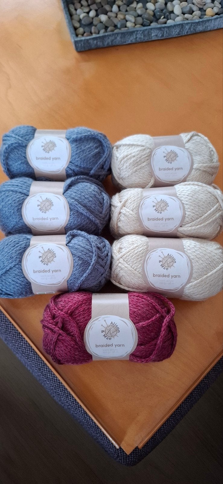 Alison & Mae gevlochten garen - diverse kleuren, Ophalen of Verzenden, Nieuw, Breien of Haken, Wol of Garen