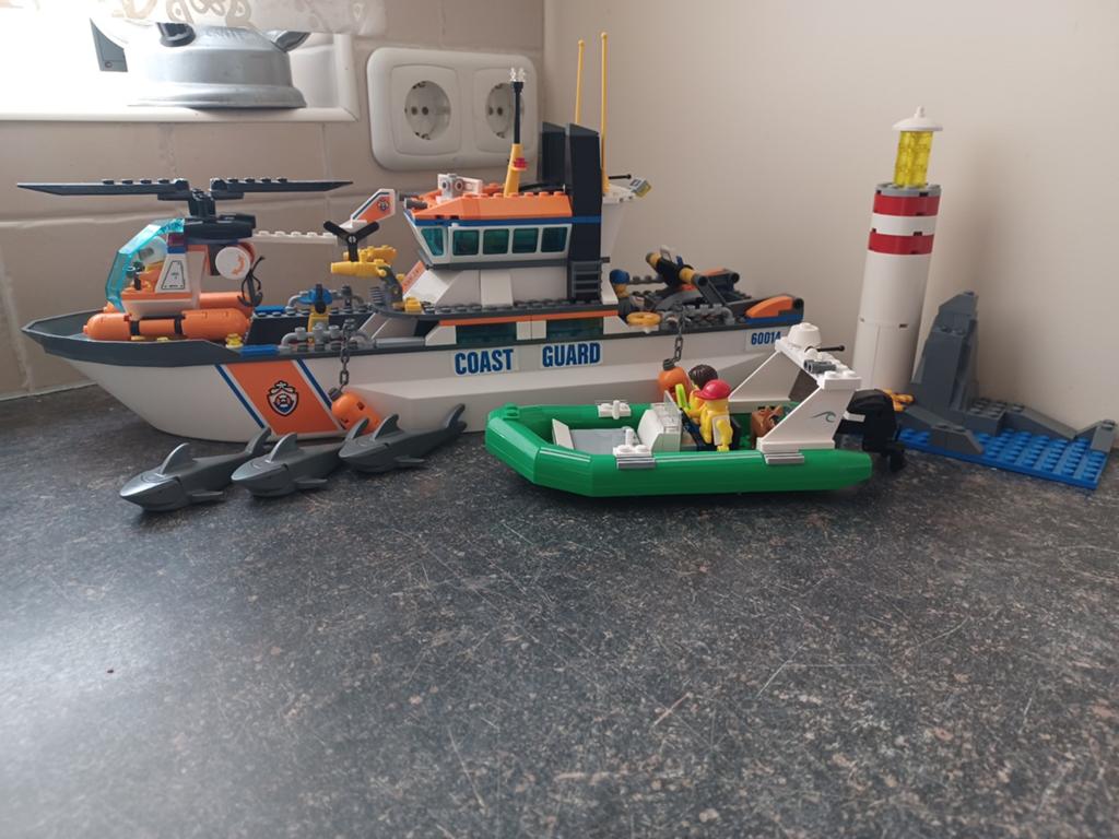 Lego city 60014 kustwacht patrouille, Compleet, City, Lego, Ophalen of Verzenden