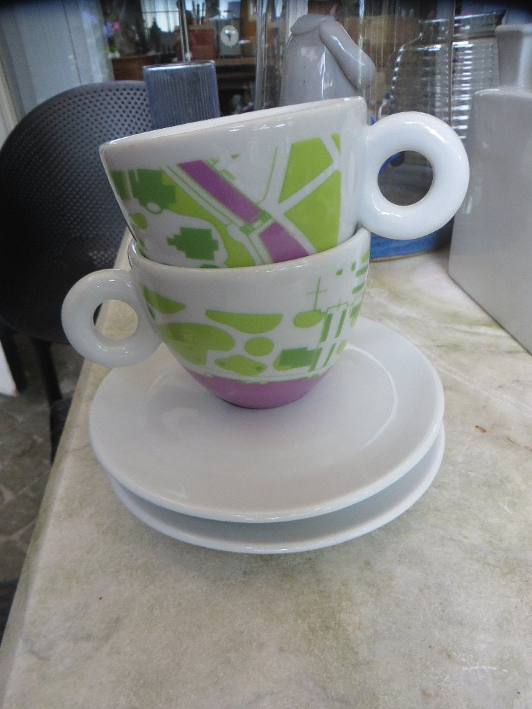 Illy Italiaans design koffie koppen, Venetie, Biennale, Gebruikt, Ophalen of Verzenden, Overige stijlen, Illy