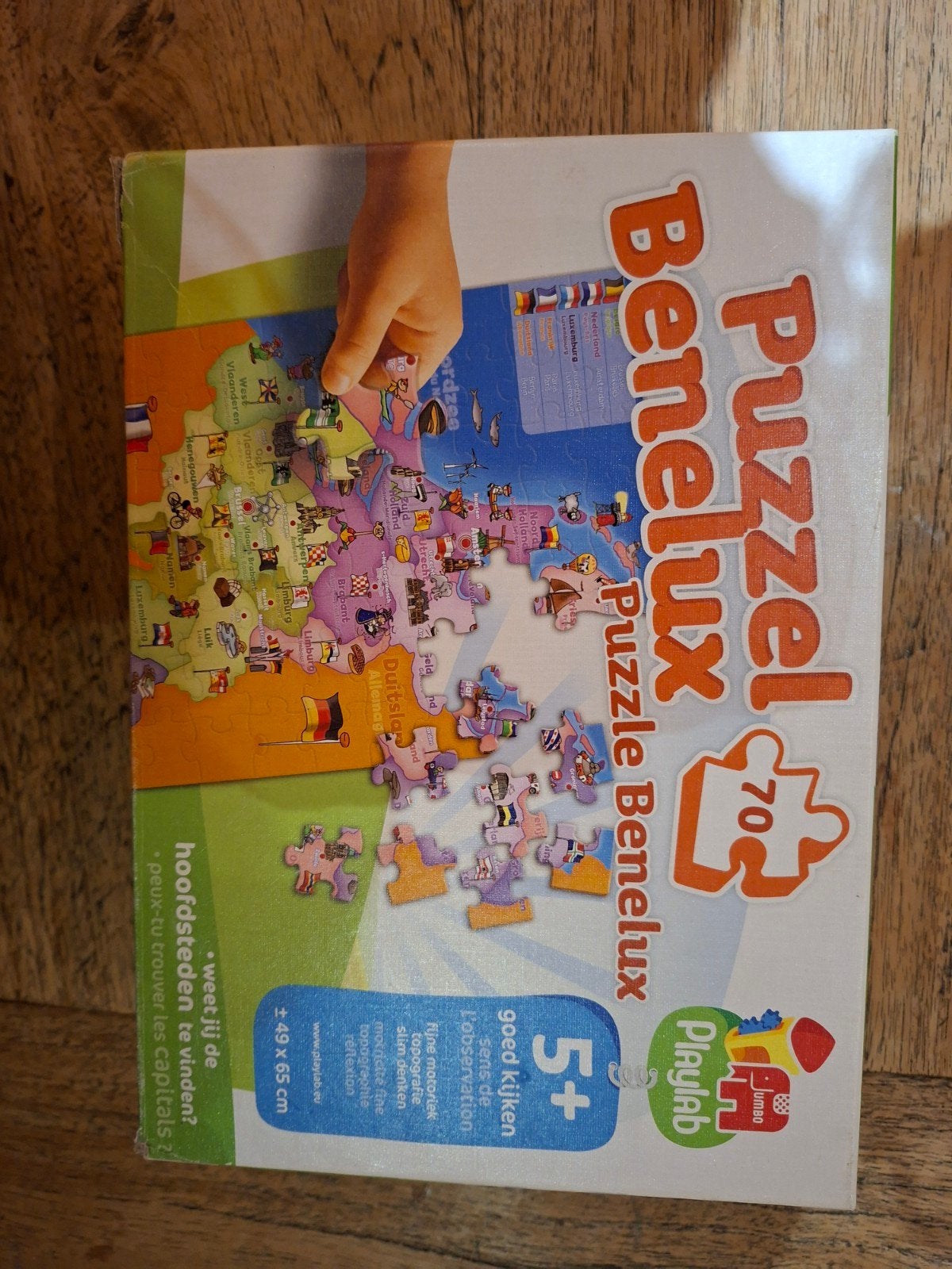 Jumbo Playlab Puzzel Benelux 70 stukjes, Ophalen, Meer dan 50 stukjes, Gebruikt, 6 jaar of ouder