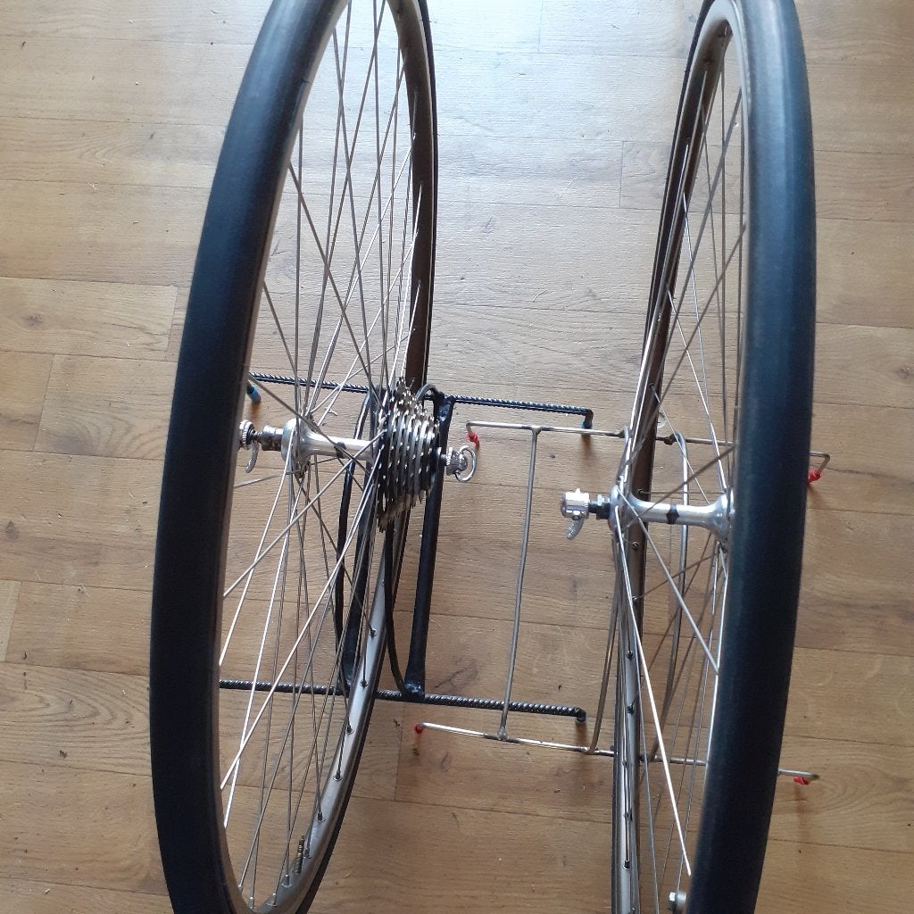 Vintage wielen met Campagnolo Record naven, Fietsen en Brommers, Gebruikt, Campagnolo Record, Aluminium, Racefiets