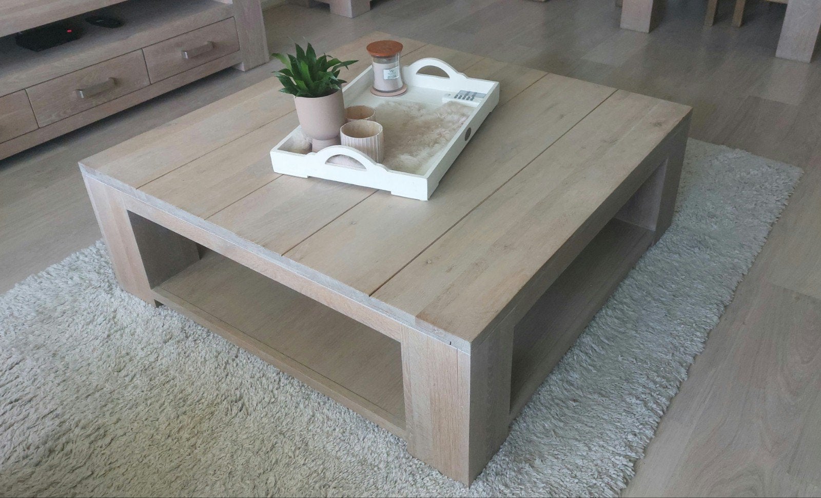 Henders & Hazel Salontafel 110x110x40, Ophalen, Gebruikt, 100 tot 150 cm, 50 tot 100 cm