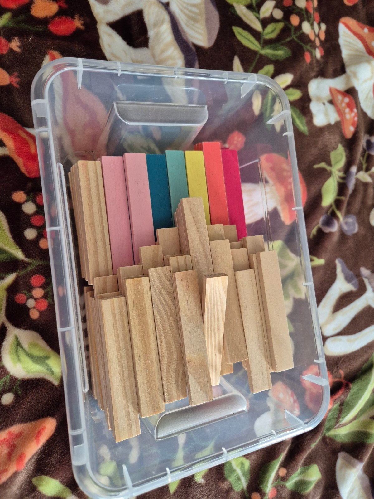 Houten bouwblokken in diverse kleuren en naturel, Ophalen of Verzenden, Gebruikt, Knutselen