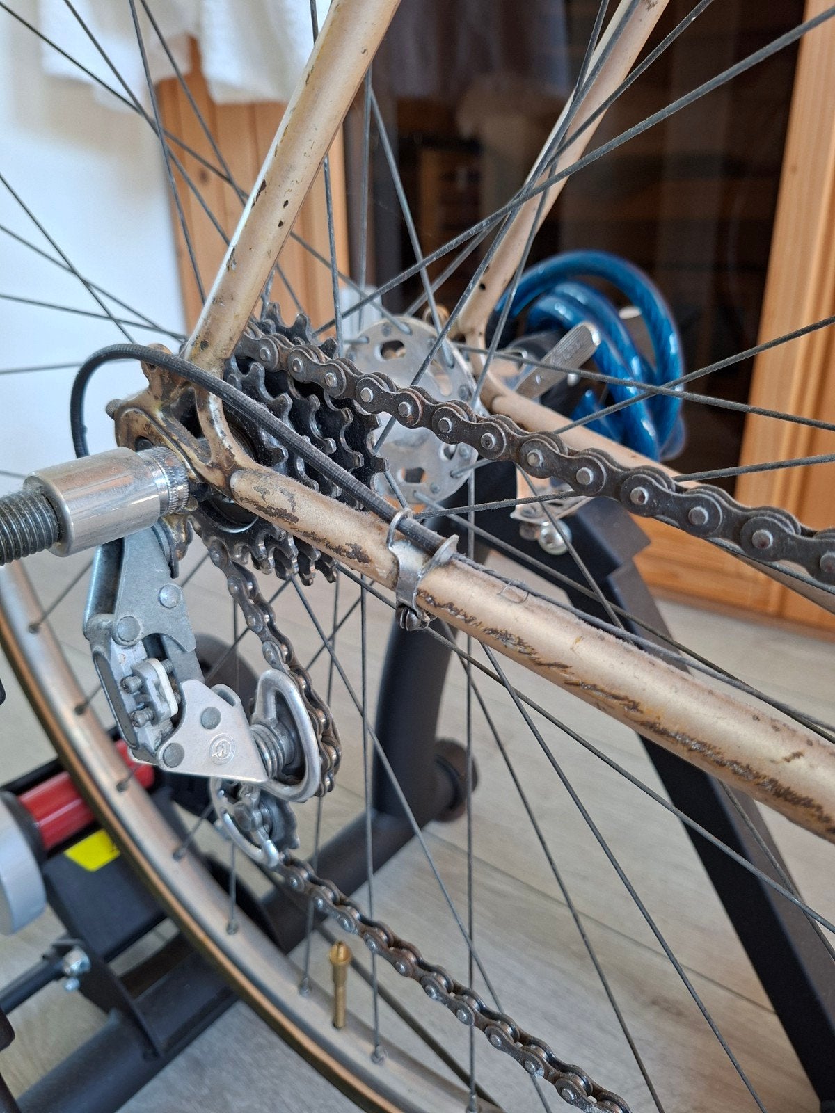 vintage racefiets kleur goud/brons, Gebruikt, Ophalen, Overige merken, 10 tot 15 versnellingen