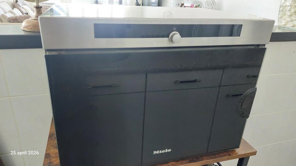 Miele stoomoven. Zo goed als nieuw, Ophalen, Zo goed als nieuw, Vrijstaand, Minder dan 85 cm