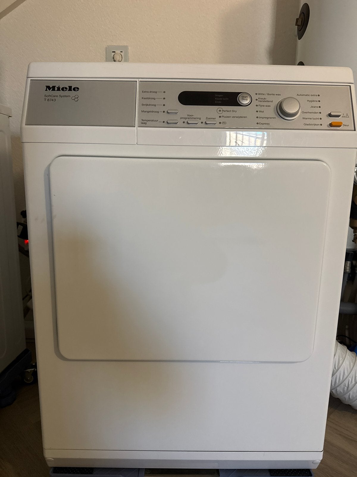 Miele SoftCare System T 8743 Wasdroger - Gebruikt, Ophalen, 6 tot 8 kg, Gebruikt, Luchtafvoer