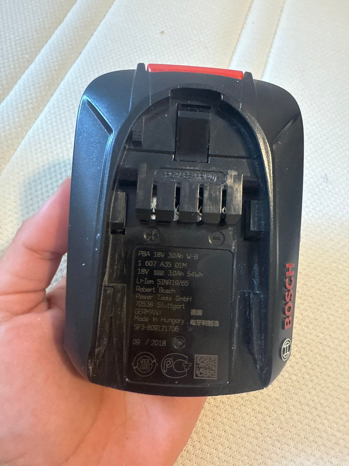 Bosch accu 18v batterij, Verzenden, Gebruikt